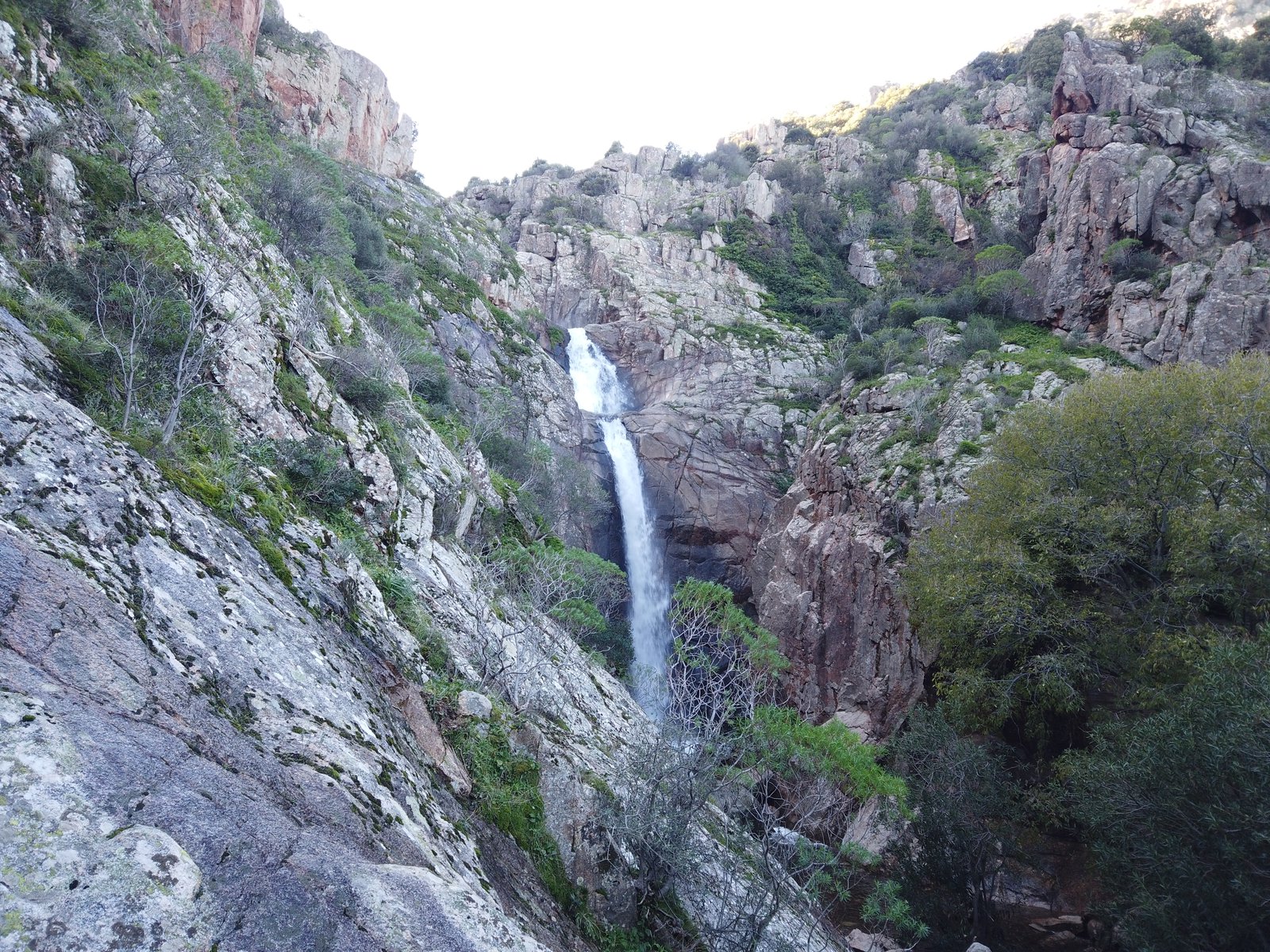Surging autumn water flow at Cascate di Sa Spendula